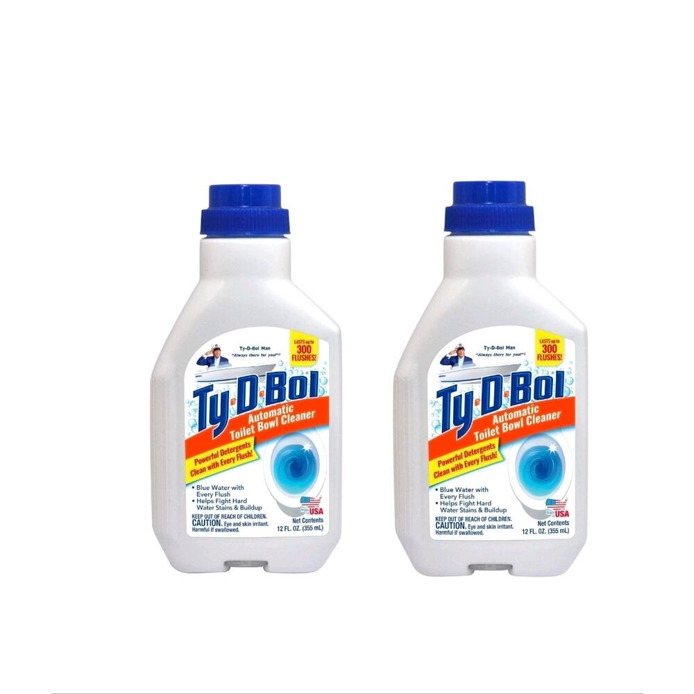 2pk Ty-D-Bol Automatic Toilet Bowl Cleaner 10 oz each